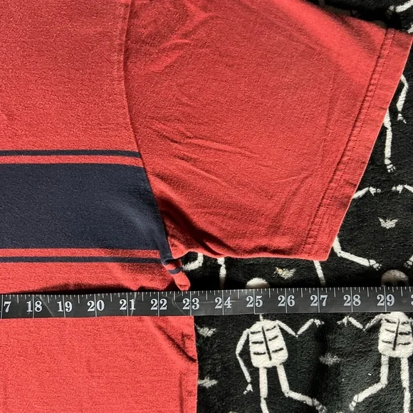 Vintage RARE GAP Made in Russia - Men's Orange T-Shirt with Navy Stripe - Picture 7 of 7